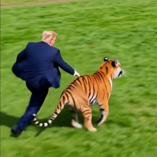 Trump, la lotta e l'abbraccio con la tigre: il tycoon posta la parodia AI della tragedia in Uk Trump, la lotta e l'abbraccio con la tigre: il tycoon posta la parodia AI della tragedia in Uk