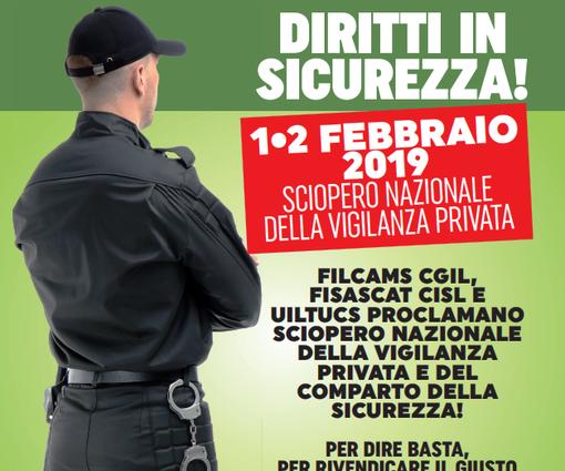 Sciopero vigilanza privata per rinnovo contratto nazionale