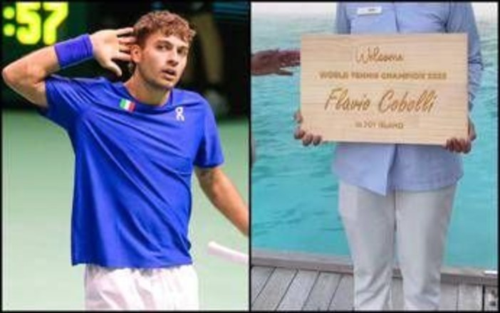 Cobolli, accoglienza da star alle Maldive: il cartello per celebrare la Coppa Davis Cobolli, accoglienza da star alle Maldive: il cartello per celebrare la Coppa Davis