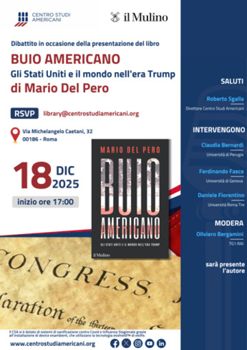 Presentazione a Roma del libro 'Buio Americano' di Mario Del Pero