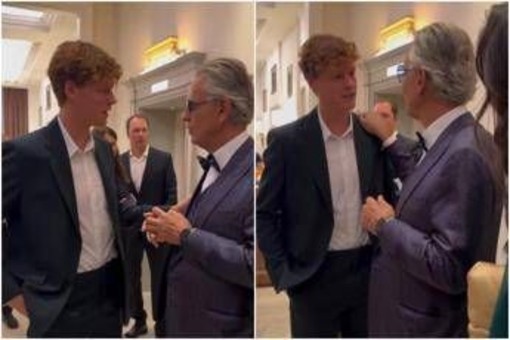 Sinner presenta la sua Fondazione e incontra... Bocelli Sinner presenta la sua Fondazione e incontra... Bocelli