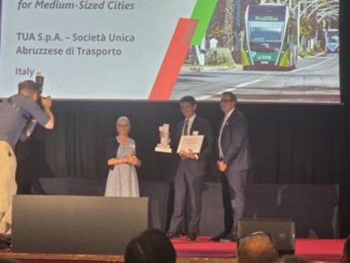Sostenibilità, Trasporto Unico Abruzzese vince l’'Uitp Award 2026' con 'La Verde' Sostenibilità, Trasporto Unico Abruzzese vince l’'Uitp Award 2026' con 'La Verde'