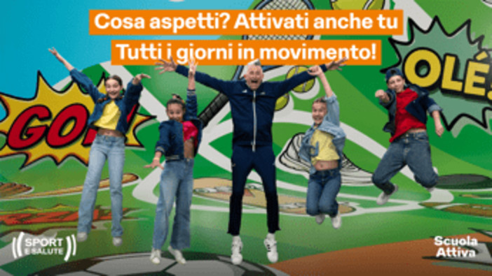 Sport e Salute, al via il contest 'attiviamoci tutti i giorni in movimento' per 2,3 milioni di studenti