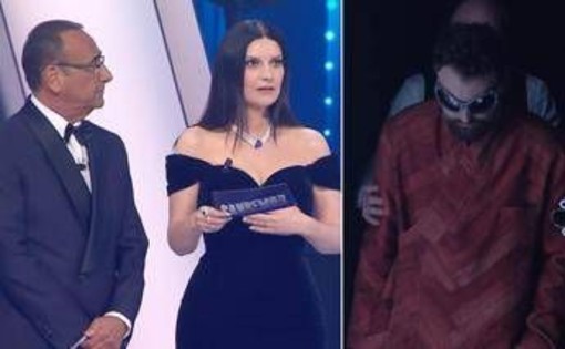 Sanremo, Laura Pausini interrotta dalle risate: Dargen D'Amico si 'autospoilera' Sanremo, Laura Pausini interrotta dalle risate: Dargen D'Amico si 'autospoilera'