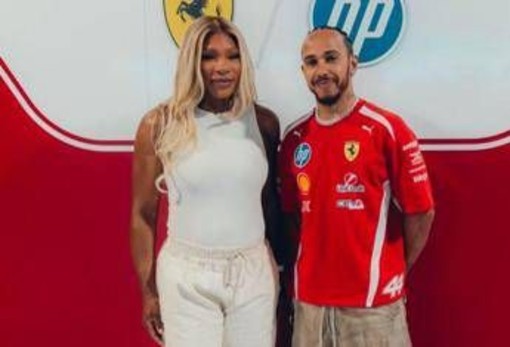 Gp Miami, Serena Williams nel box Ferrari con Hamilton e Leclerc: "Sono venuta a salutare i miei amici"