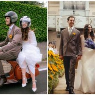 Francesca Michielin si è sposata, giro in Vespa come 'Vacanze romane'