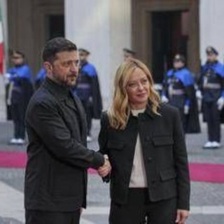 Zelensky da Meloni a Palazzo Chigi: &quot;Sempre pronto a elezioni, mi fido di lei&quot;