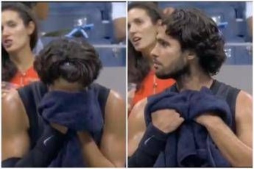 Alcaraz vomita agli US Open e... litiga con un cameraman Alcaraz vomita agli US Open e... litiga con un cameraman