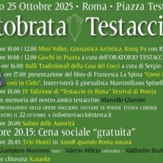Roma, torna l’'Ottobrata Testaccina': festa di quartiere tra memoria, cultura e socialità Roma, torna l’'Ottobrata Testaccina': festa di quartiere tra memoria, cultura e socialità