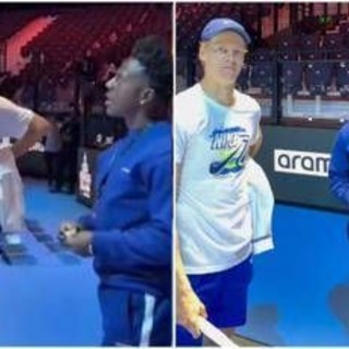 Sinner, tifoso 'speciale' al Six Kings Slam. Il siparietto con IShowSpeed