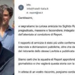 Ranucci, Fratelli d'Italia scrive a Report: "Segnaliamo curiosa amicizia con Lavitola" Ranucci, Fratelli d'Italia scrive a Report: "Segnaliamo curiosa amicizia con Lavitola"