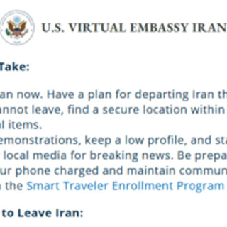 'Abbandonate l'Iran'. Il messaggio dell'ambasciata Usa, attacco imminente?