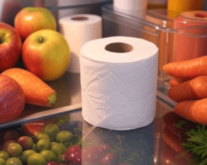 Carta igienica in frigo, l'idea per conservare meglio frutta e verdura