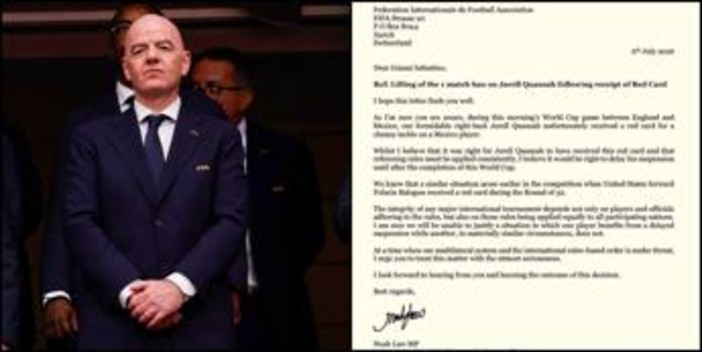 Balogun, è 'rivolta': deputato Gb scrive a Infantino per Quansah, ricorso Francia per Olise Balogun, è 'rivolta': deputato Gb scrive a Infantino per Quansah, ricorso Francia per Olise