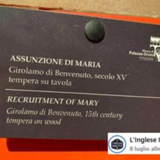 La Madonna 'assunta'... ma al lavoro: il refuso al museo di Pitigliano diventa un caso virale La Madonna 'assunta'... ma al lavoro: il refuso al museo di Pitigliano diventa un caso virale