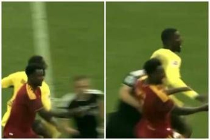 Borussia Dortmund-Roma, Ndicka travolto... dall'arbitro Borussia Dortmund-Roma, Ndicka travolto... dall'arbitro