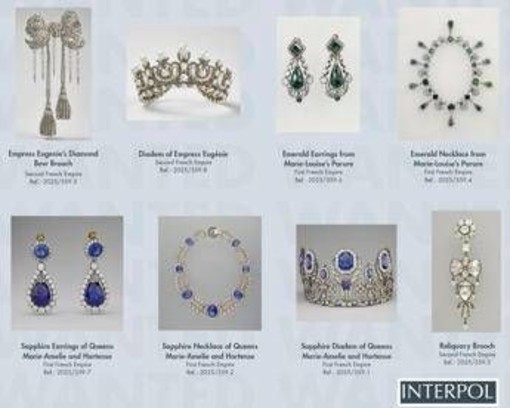 Furto al Louvre, pubblicate le foto dei gioielli rubati: "Aiutateci a ritrovarli"