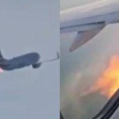 Fiamme da un aereo American Airlines dopo il decollo e atterraggio d'emergenza: "Uccelli hanno colpito il motore" Fiamme da un aereo American Airlines dopo il decollo e atterraggio d'emergenza: "Uccelli hanno colpito il motore"