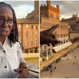 Palio di Siena, c'è anche Whoopi Goldberg: l'attrice presente a Piazza del Campo Palio di Siena, c'è anche Whoopi Goldberg: l'attrice presente a Piazza del Campo