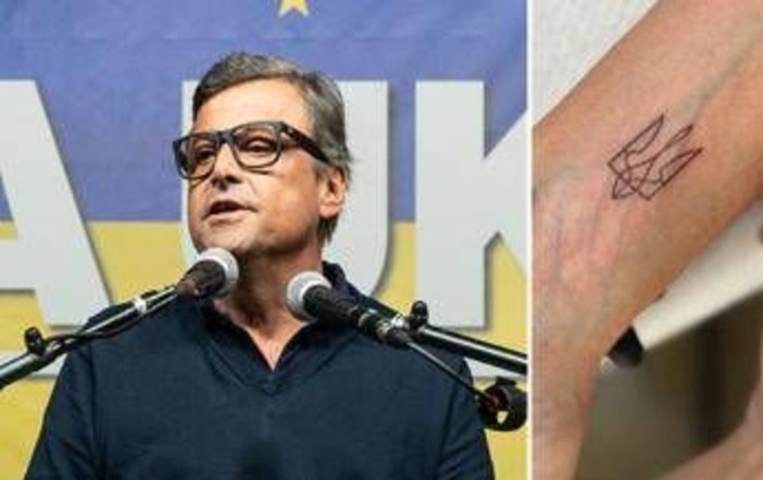 Calenda e il tatuaggio per l'Ucraina: &quot;Segno di vicinanza, ho un legame forte&quot;